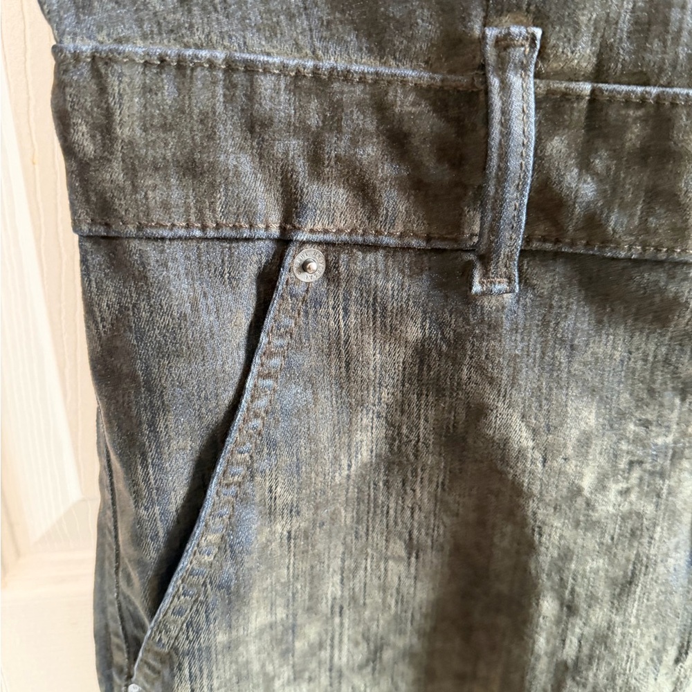 NWT Moss Green Velvet Denim Jumpsuit - Picture 11 of 13